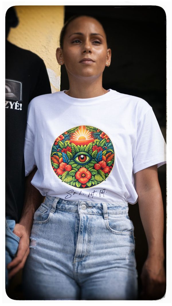 t shirt "sa ki fÈt fÈt"